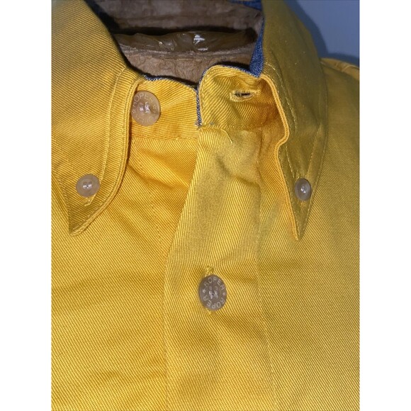 Roper Western Shirt Cowboy Large Yellow Red Vintage 90s Embroidered Striped - Picture 15 of 16